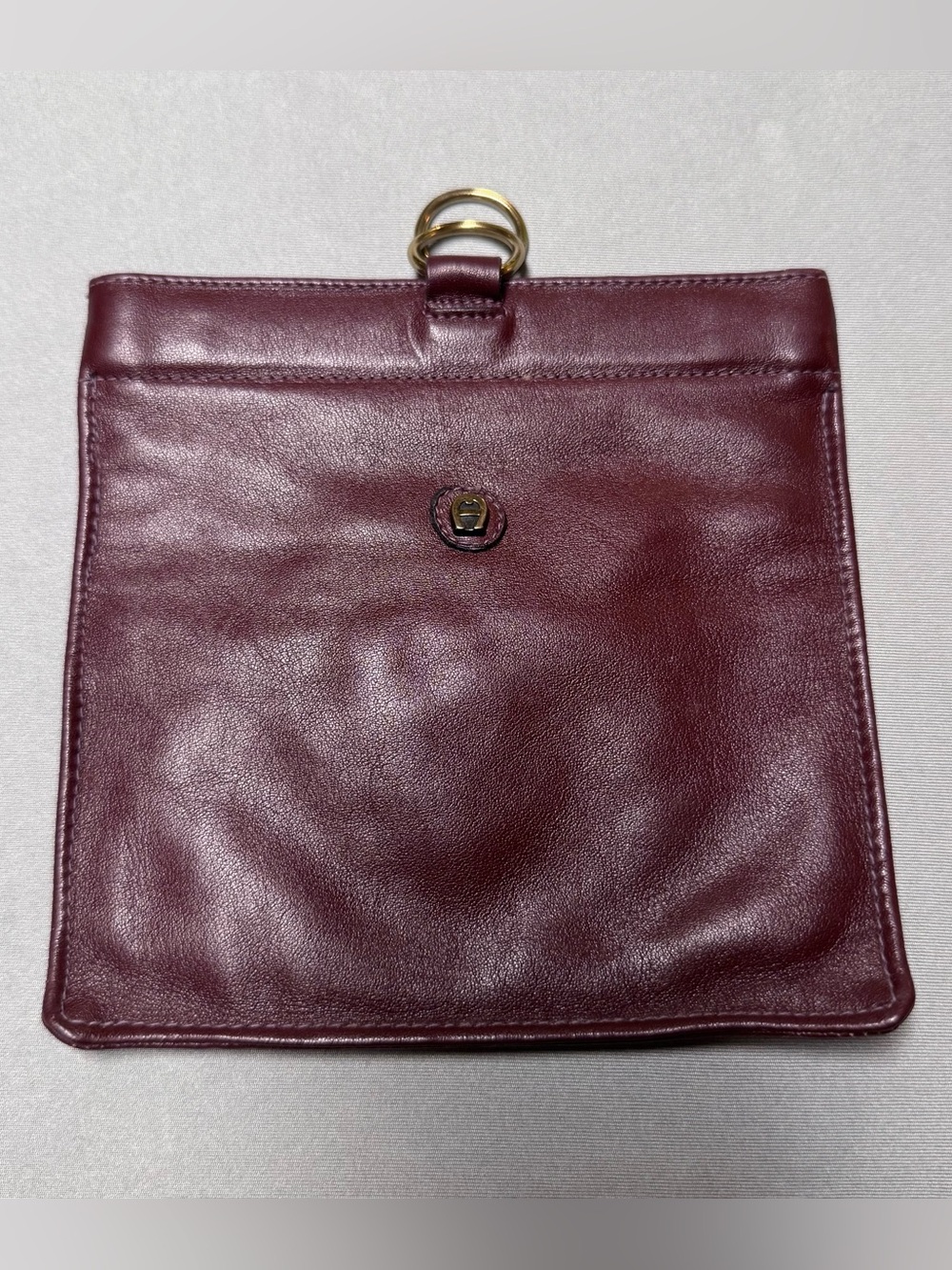 Vintage 60s 70s ETIENNE AIGNER Small Leather Clutch Bag Coin Wallet Pouch RARE